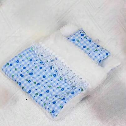 [Chỉ bao gồm bộ đồ giường] Bộ đồ giường 17cm dành cho búp bê nhồi bông , phụ kiện trang phục và đồ trang trí cho nhà búp bê .