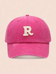 1顶紫红色儿童棒球帽，印有26个字母，水洗棒球帽，适合男婴女婴，适合户外日常佩戴，防晒 - 水溶-玫紅水洗棒球 - 查看 83