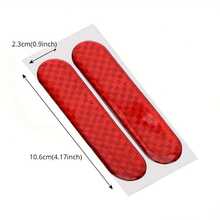 2张反光车门安全警示贴纸 - 高可见度防碰撞警示贴纸，耐候防水乙烯基材质，保护车辆 - A - 查看 6