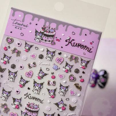 1 Set/1 Sheet Japanese Cartoon Characters, Cartoon Sweet And Cool Elements, 3D Girl's Heart-Shaped Account Stickers, Cute And Beautiful, A Gift For Friends, Creating A Sense Of Surprise, Good-Looking And Affordable, New Year's Gift, Valentine's Day Gift, Easter Gift(Stochastic Style)