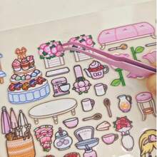 Bakery Stickers For Kids Toys, Scenery Decoration, Notebook, Cartoon Characters, Bakery Items, DIY Materials - Multicolor - View 7