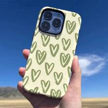 Una funda de teléfono 2 en 1 brillante con un diseño simple de corazón, especialmente diseñada para el Día de San Valentín, duradera y de doble capa con protección anti-caída, compatible con iPhone 17, 16, 15, 14, 13, 12, 11, 8, 7, X, XS, XR, Plus, Air, Pro, Max, etc. - Colores mixtos - Ver 8