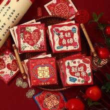 6个/套迷你婚礼红包，烫金/哑光系列，婚礼礼物红包，订婚游戏红包，抛洒彩纸，情人节小礼物 - 彩色 - 查看 4