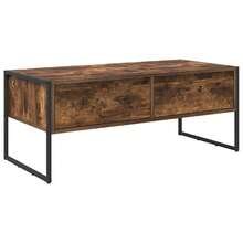vidaXL Tavolo basso Chêne Fumé 100 x 46 x 40 cm Bois d'ingénierie - Castano - Visualizzare 3