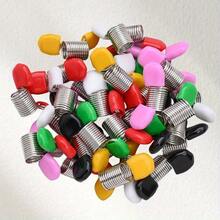 6pcs 13*24mm/16*34mm Bead Stoppers With Leather Case, DIY Jewelry Making Accessories To Prevent Beads From Falling, Beading Assist Tool - Multicolor - View 6