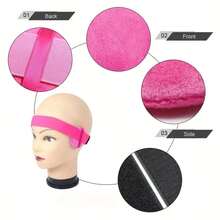 4 PCS Adjustable Wig Band With Ear Covers, Black Elastic Lace Bands For Wigs Elastic Wig Band For Lace Front And Frontal Melting Headband For Wigs Edges For Women Girls Hair(2pcs Protect Band+2pcs Band) - Multicolor - View 8