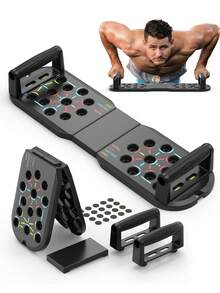 Push Up Board Fitness, Workout Home Gym Equipment, 20 In 1 Exercise Pushup Bar Handles For Floor, Strength Training Equipment For Men - màu đen - Xem 7