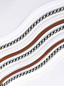 时尚长款斜跨手机挂绳，带猫和鱼饰物，编织带装饰钥匙扣，户外项链绳