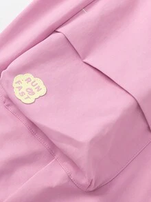 Balabala Young Girl' Cargo Pants, Unisex Outdoor Style Spring 2026 - Rose Red - View 7