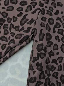 女童豹纹紧身裤，修身款，全长裤，大胆时尚，修身款，年轻女孩休闲裤，女童及踝长裤