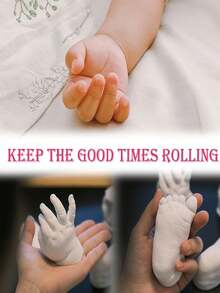 3D情侣手模DIY浇铸套装，25克/100克/200克，母亲节、情人节礼物，表达你的爱，珍藏美好的回忆！ - 彩色 - 查看 9