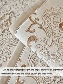 1件装奢华提花雪尼尔沙发套 - 宠物友好，四季皆宜，可机洗 - 适用于单人沙发到组合沙发 - 完美适用于客厅、卧室、办公室装饰（不含靠垫） - 卡其色 - 查看 5