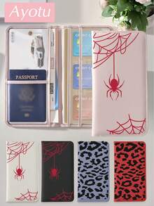 Ayotu Leopard & Spider Patterns Car Registration And Insurance Holder - Vehicle Glove Box Organizer, Car And Truck Accessory Box, Suitable For Storing Important Documents, Driver's Licenses, Passports, Cards, Auto Parts, And Other Accessories. This Unisex Box Is An Ideal Gift For Car, Truck, Motorcycle, And Trailer Owners, And Also Makes A Great Christmas, Birthday, Or New Year Gift