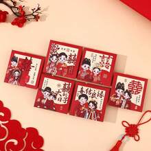 6个/套迷你婚礼红包，烫金/哑光系列，婚礼礼物红包，订婚游戏红包，抛洒彩纸，情人节小礼物 - 彩色 - 查看 8