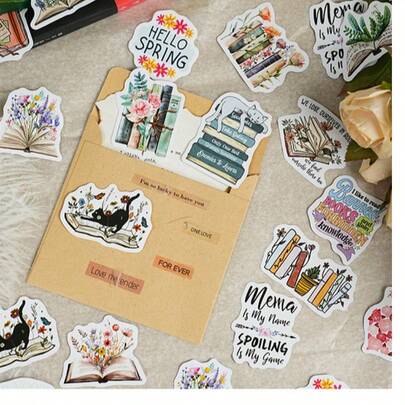 30pcs/Box Etori Brand Flower Themed Stickers, Versatile Decorative Sealing Stickers For Scrapbooking, Diary, All Occasions Scrapbook Supplies Stationery