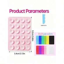 1pc Silicone Suction Cup Phone Case Mount Double Sided,Silicone Octo Cup Buddy Sticky Grip Holder For Cellphone, Hands-Free Phone Accessories Strong Grip Holder For Selfie And Video(28grain) Compatible With IPhone, Android Phone, Gift For Birthday, Family, Friends Gifts Birthday Bathroom Phone Holder Phone Stand Sticky Stand - Multicolor - View 2