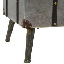 table basse vidaXL en MDF et aluminium 102 x 51 x 47,5 cm - Argent - Voir 5