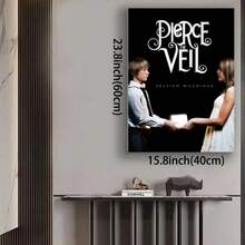 Framed  Pierce Of The Veil Poster Print Selfish Machines Album Poster Prints  Colors Wall Decor Poster Album Covers Rock Music Poster  Christmas,New Year For Living Room, Bedroom, Kitchen,Restroom Decoration - Framed(框架) - 查看 3