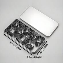 30pcs Stainless Steel Cookie Cutter Set - Heart, Flower, Star, And Geometric Shapes, Perfect For Baking And Holiday Decorations, Ideal For Christmas And Valentine'S Day, Baking Essentials|Decorative Cutter|Durable Cutter - 銀色 - 查看 10