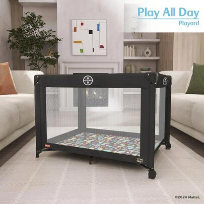 Foldable Portable Baby Playard With Breathable Mesh Walls & Built-In Wheels – No-Tool Assembly & Carry Bag