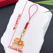 New Year's Soft & Auspicious Pony Pendant With Lanyard: Red Cord + Gold-Plated Finish. A Therapeutic And Lucky Accessory For Your Phone Or Keys-A Meaningful Keepsake To Carry With You Every Day. - Pony - View 18