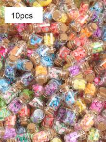 10/20pcs Mini Wishing Bottles With Cork Stoppers, Micro Transparent Artificial Fruit Theme Drift Bottles, Glass Bottle Pendants, Suitable For Micro Landscape Crafts, DIY Crafts, Home Decor, Bookshelf, Living Room Scenes, Birthday Party Gifts, Car Interior Accessories, Gift Bag Fillers, Wedding Gifts, Valentine's Day Gifts - Multicolor - View 16