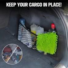 Car Storage Hook And Loop Mesh Pouch, Multi-Functional Car Trunk Organizer! As A Trunk Storage Mesh Pouch, It Can Properly Store Items; As A Car Interior Trunk Side Mesh, It Fully Utilizes Space; As A Car Storage Rack, With Practical Hook And Loop Support, It Easily Organizes And Adds Convenience To Your Travel, Don't Miss Out. - Mesh Bag Storage - View 11