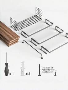 Set de 3 estantes flotantes de madera para dormitorio y baño, almacenamiento, organización, estantería multifuncional, estantería para libros, soporte para plantas, estantería para artículos de baño y cocina, colocación versátil - Multicolor - Ver 7