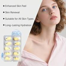 10 viên nang serum dưỡng da mặt, giúp da mặt mịn màng, tinh chất dưỡng da được nuôi dưỡng. - Vàng - Xem 8