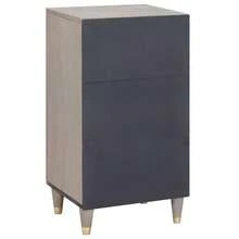 vidaXL Buffet gris et or 40 x 33 x 75 cm Macizo de madera de mangue - Gris - Ver 5