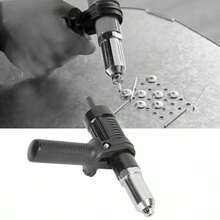 Electric Rivet Nut Gun Adapter, Cordless Drill Riveting Tool, Multipurpose Insert Nut Pull Rivet Gun For DIY & Industrial Use - Negro - Ver 3