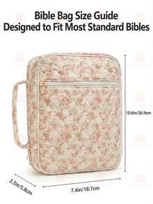 Bible Cover For Women, Large Quilted Case With Handle, Durable Bag And Carrying Case For Girls, Study Supplies Accessories, Christian Gift For Women, Bible Cover Soft Zippered Carrying Case For Men Women Church Bag Book Holder Religious Gift - Nhiều màu - Xem 2