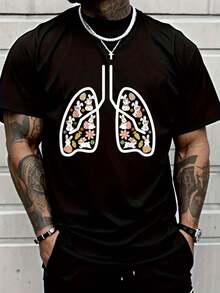 Men Clothes Respiratory Therapist Easter Lungs Nurse RT Pulmonologist T-Shirt - Black - View 1
