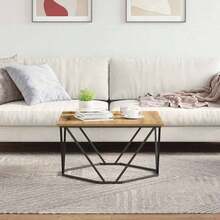 vidaXL Tavolo basso Chêne artigianale 80 x 80 x 45 cm - Castano - Visualizzare 4
