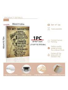 1入組獅子動物詞語家居裝飾帆布藝術畫,適用於客廳臥室牆壁裝飾 - 彩色 - 查看 7