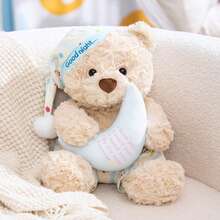 1pc Cute Fluffy Wishing Star Teddy Bear Plush Doll, Soft Stuffed Plush Doll, Creative Star Pajamas Teddy Bear Plush Pillow, Birthday/Eid/Valentine's Day Gift - Multicolor - View 4