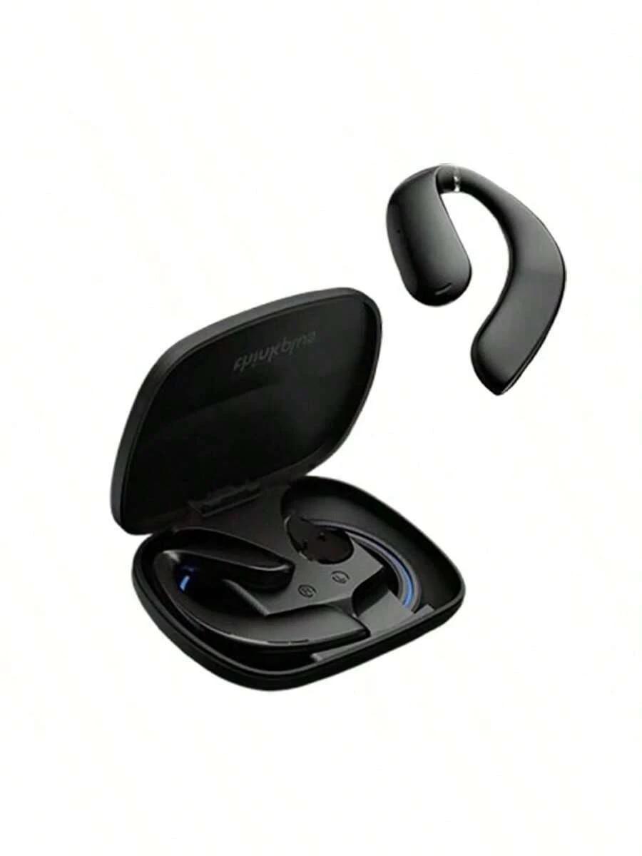 Lenovo TW70 Clip-On Bluetooth Earphones: In-Ear Design, Panoramic Sound, Long Battery Life, Comfortable Fit, Suitable For Extended Use, Convenient Touch Controls, Black. - Black - View 1