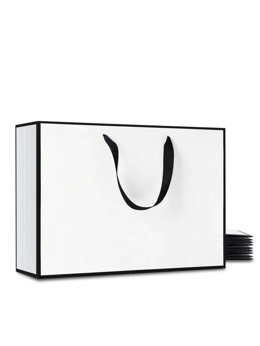 Grands sacs cadeaux avec poignées (sets de 1/4/8 pièces), sacs shopping en kraft, convenant pour les mariages, anniversaires, rentrée scolaire, remises de diplômes, Saint-Valentin, Noël, anniversaires et emballage cadeau