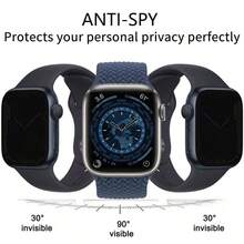 3pcs Privacy Screen Protector Film Compatible With Apple Watch, Soft Hydrogel Film, Waterproof, Shock-Absorbing, Ultra-Thin, Compatible With Apple Watch Ultra 49mm, 45mm, 46mm, 44mm, 42mm, 41mm, 40mm, 38mm, Series 11/10/9/8/7/6/SE/5/4, Full Coverage, Anti-Scratch, Smooth Touch - Clear - View 3