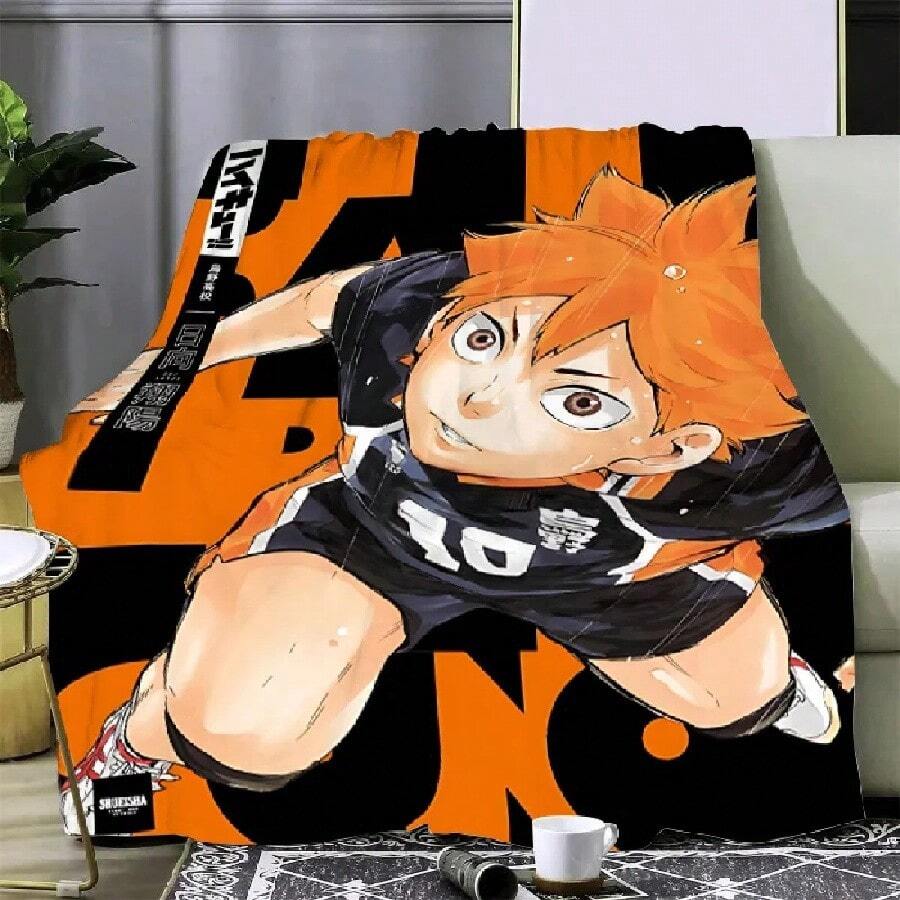 Haikyuu Thick Blankets For Winter Blanket King Size Bed Throw Home And Decoration Knitted Plaid Luxury Bedding Beach Towel KneeHaikyuu Volleyball Manga Knitted Blankets Anime Flannel Throw Blanket Summer Air Conditioning Portable Soft Warm Bedsprea,Halloween Blanket, Halloween Horror Movie Characters Cover Blanket - For Sofa, Bed, Travel, Camping, Living Room, Office - FourHalloween Throw Blanket Cozy Soft Fabric Nightmare Before Christmas Design Perfect For Bed Sofa Home Decoration Holiday GiftHamburger Superdog Tylers Snowi Foxs Knitted Blankets Fleece Cartoon Soft Throw Blankets For Bed Bed Rug - trắng - Xem 1