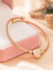 1 Vòng tay chữ cái đầu hình trái tim cho bé gái Vòng tay chữ cái đầu hình trái tim có thể điều chỉnh cho bé gái Vòng tay trang sức hình trái tim có thể điều chỉnh cho bé gái (Lưu ý: Do các lô sản xuất khác nhau, có thể có một số khác biệt về màu sắc) - Nhiều màu - Xem 23