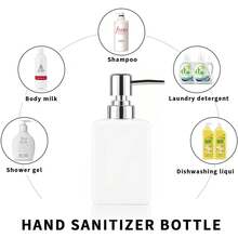 Ceramic Soap Dispenser With Rust Proof Pump,320ML Refill Hand Liquid Soap Pump Dispenser For Bathroom Kitchen,1PCS - White - 1 PCS - View 5