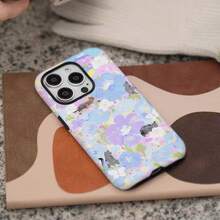 Flores Coloridas y Gatos Esta funda de teléfono desmontable 2 en 1, especialmente diseñada para la serie  16/15/14/13/12/11 Pro Max Plus, presenta un material de carcasa dura mate con detalles de moda irresistiblemente lindos.Una opción de regalo perfecta que añade diversión. - Colores mixtos - Ver 5