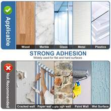 1 Roll High Strength Double-Sided Transparent Tape, Washable & Reusable Nano Double-Sided Tape, No Residue Removable Adhesive, Suitable For Household Cleaning, Thickness 1mm - Volume 1 - View 3