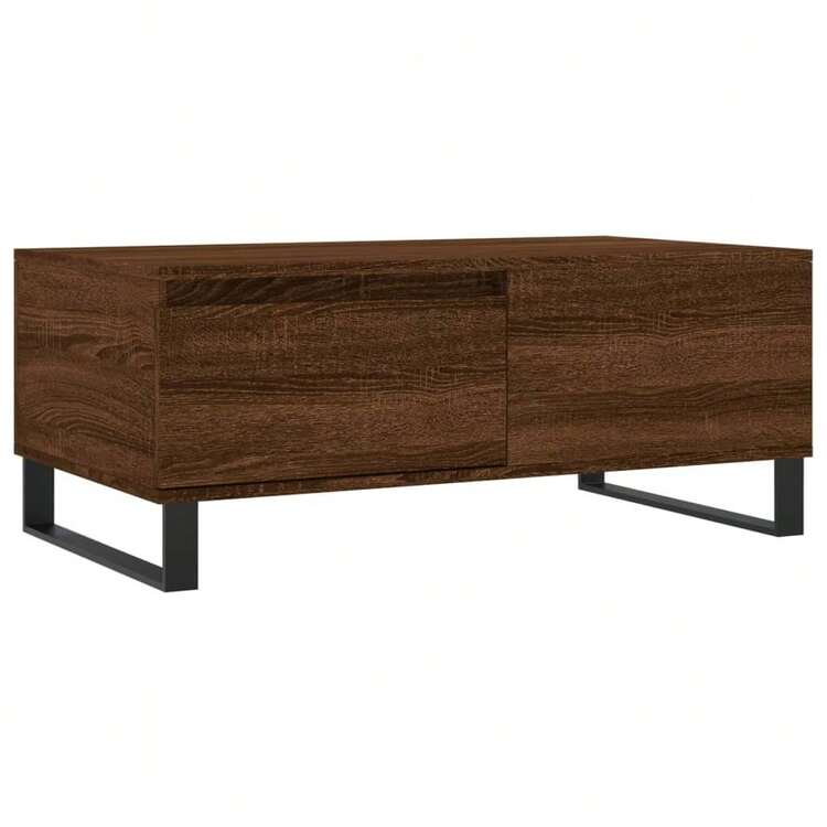 vidaXL Mesa baja marrón marrón 90x50x36,5 cm madera de ingeniería - Marrón - Añade 3