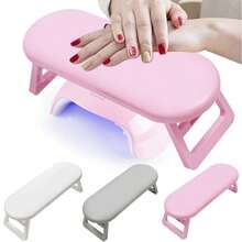 1pc Foldable ABS Material Nail Arm Pillow, Suitable For Nail, Eyelash And Foot Salon Or Home Nail Art Tool - Multicolor - View 5