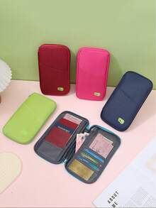 男女通用防水护照夹多功能卡包旅行配件，适合飞机旅行、暑假、返校季、旅行包、行李袋、旅行袋、过夜包，大容量耐用旅行收纳包，邮轮旅行必备，度假必备，男女旅行必备，假日必备，旅行必备 - 彩色 - 查看 1