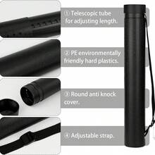 DEWEL Poster Tube Storage Box, Poster Carrying Case, Blueprint Storage Box, Telescopic Art Tube, Extends From 22 Inches To 34 Inches, With Straps, Suitable For Artwork, Drawings And Scrolls, Black/Brown 3-Pack - Black and Brown - View 8
