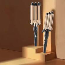 Set de 3 rizadores, rizador de cabello ondulado, herramienta de peinado de cabello rizado - Champán - Ver 4