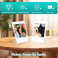 8 Pack Mini Picture Frame For Instax 2x3 Picture Frame Holder For  Small Wallet Size Photo Frame Acrylic Photo Frame For Instax Mini Instant Films - Thông thoáng - Xem 4